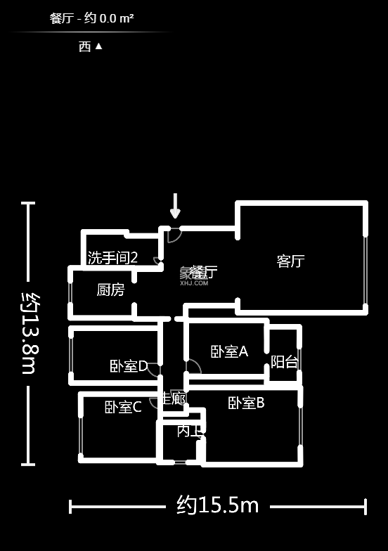 佳远小区（马王堆）  4室2厅2卫   145.00万户型图