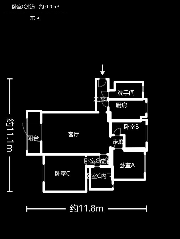 西子花苑  2室2廳1衛(wèi)    99.0萬戶型圖
