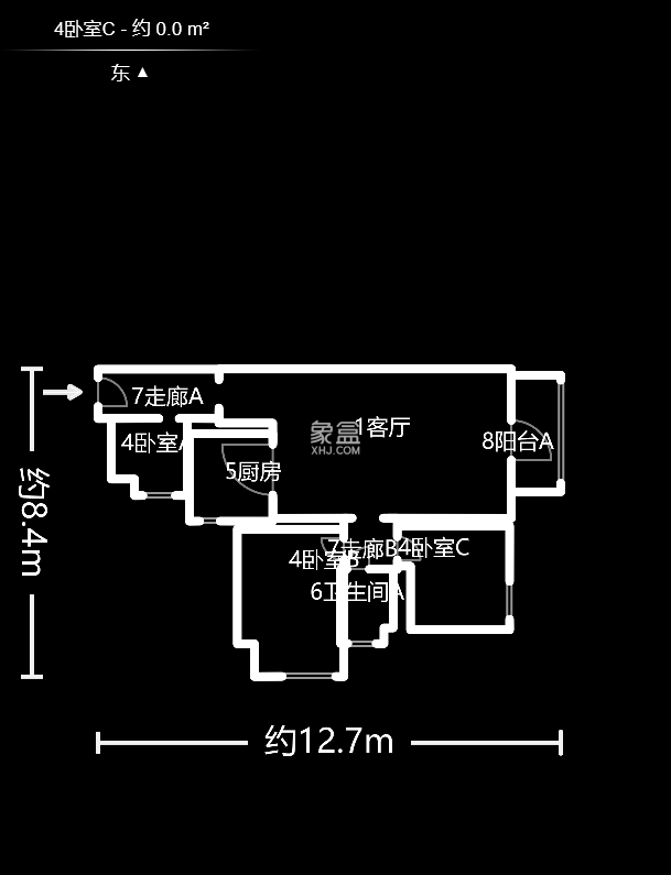 上林紫郡（锦顺和园）  3室2厅1卫   90.00万户型图