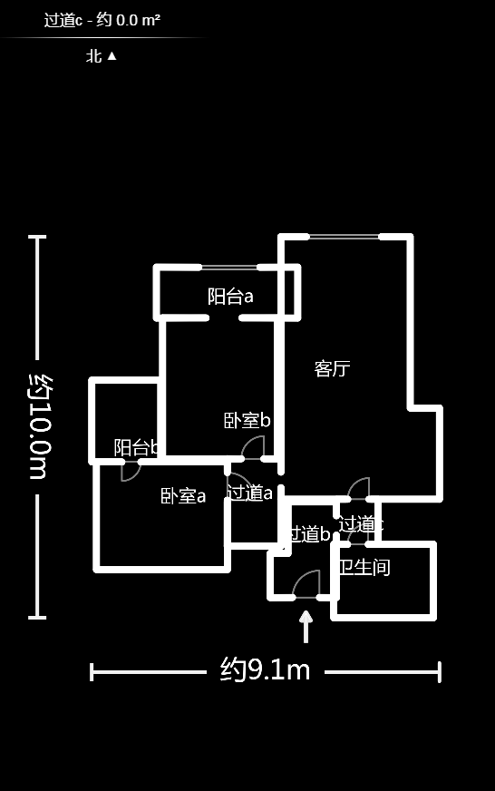 保利城（中航城国际社区、郡原美村）  2室2厅1卫   62.80万户型图