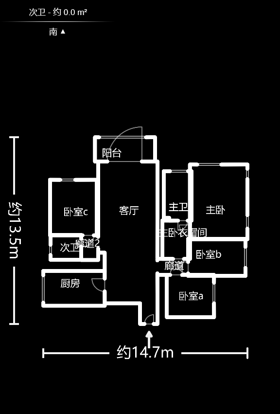 保利麓谷林语F区  4室2厅1卫    161.45万户型图