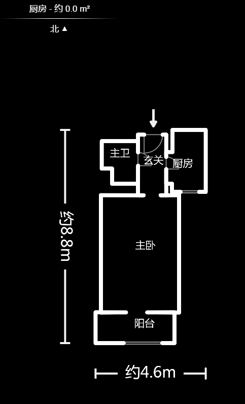中海新城熙岸（中信新城五期）  1室1厅1卫    36.88万户型图
