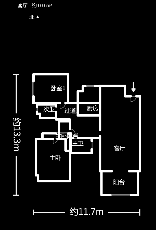 浏阳河畔家园  3室2厅2卫   101.50万户型图