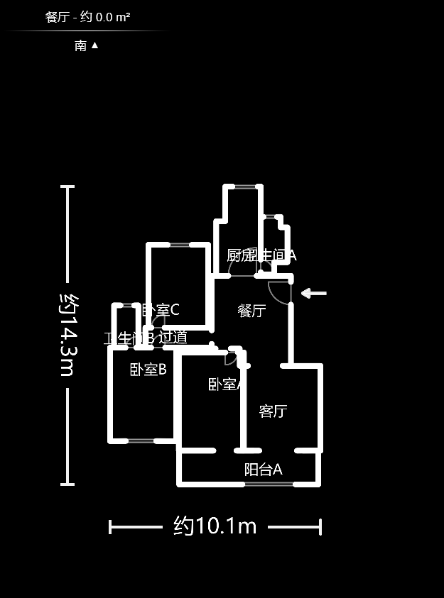 地质家园一、二期（地泰人民公馆）  3室2厅2卫    187.0万户型图