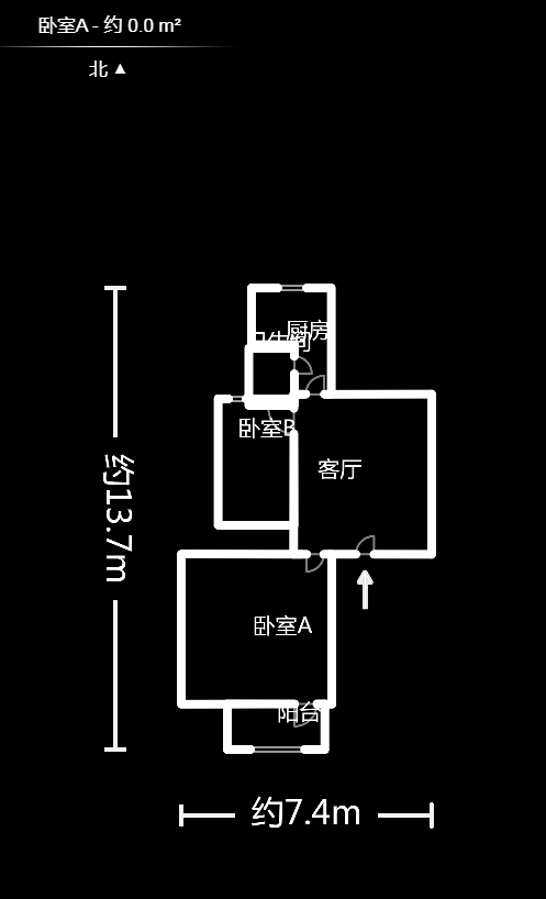 楚湘街一条巷散盘  2室1厅1卫    46.0万户型图