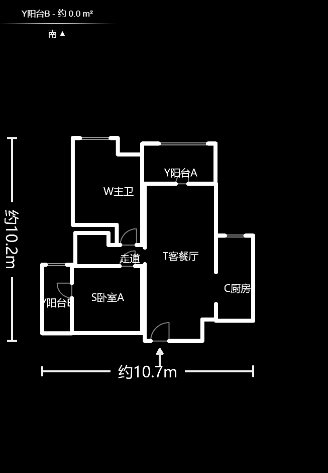 五矿万境水岸三期  2室2厅1卫   120.00万户型图