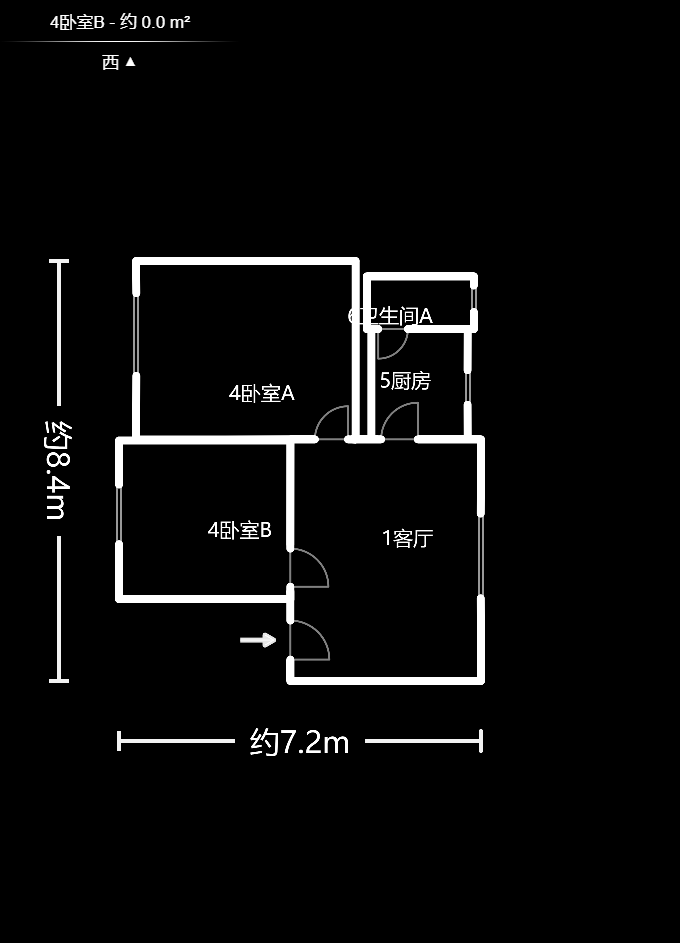 蚌塘小区  2室1厅1卫   44.00万户型图