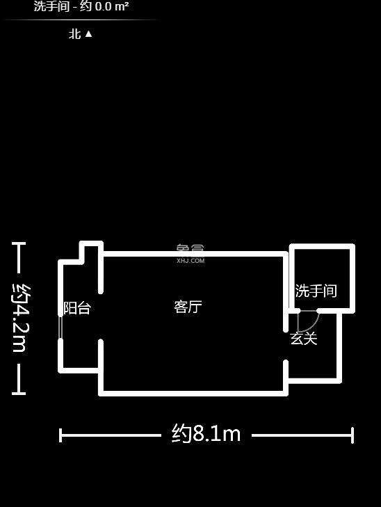 C-park天悦城（紫檀溪苑二期）  1室1厅1卫   32.00万户型图