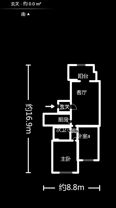 麓谷锦和园  2室2厅1卫   80.00万户型图