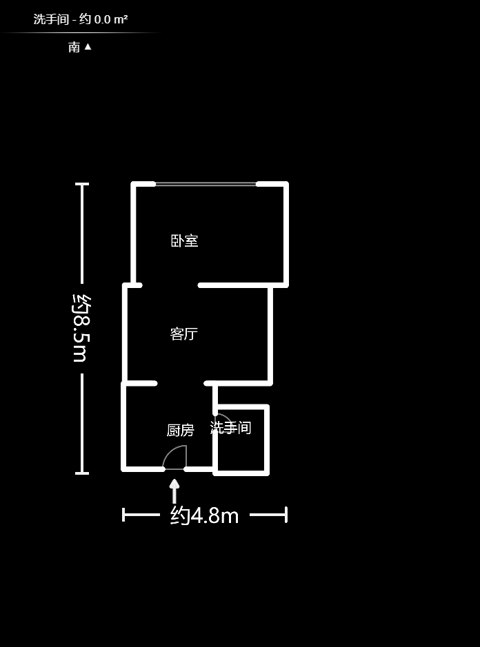 梓园大厦  1室1厅1卫   42.00万户型图