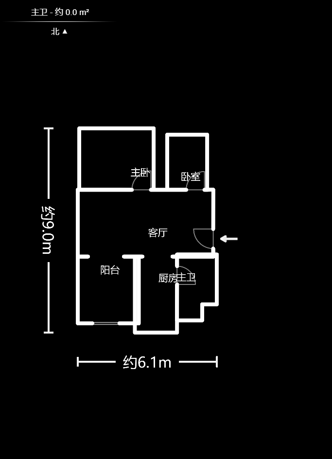 明城公寓  2室1厅1卫   32.80万户型图