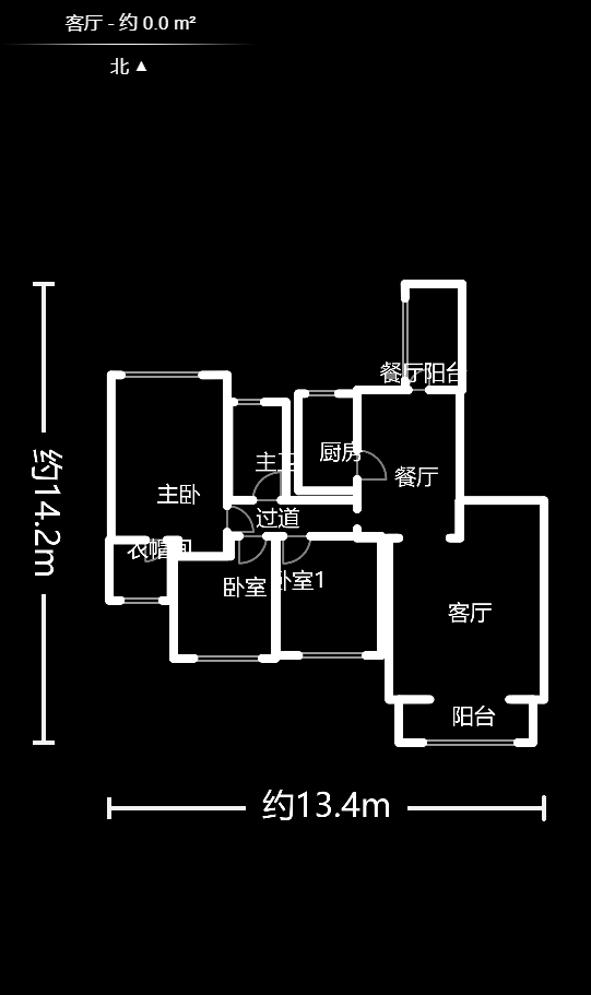 先锋东外滩  3室2厅1卫   116.00万户型图