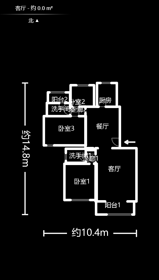 德馨园  3室2厅1卫   80.00万户型图