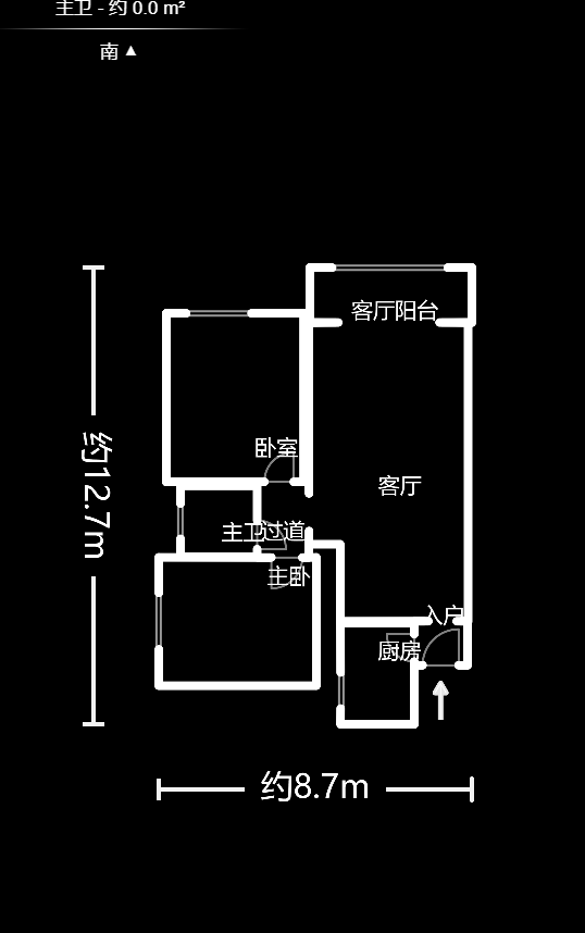 恒广国际景园一二区 2室1厅1卫 60.0万 恒广国际景园一二区 2室1厅1卫 60.0万户型图