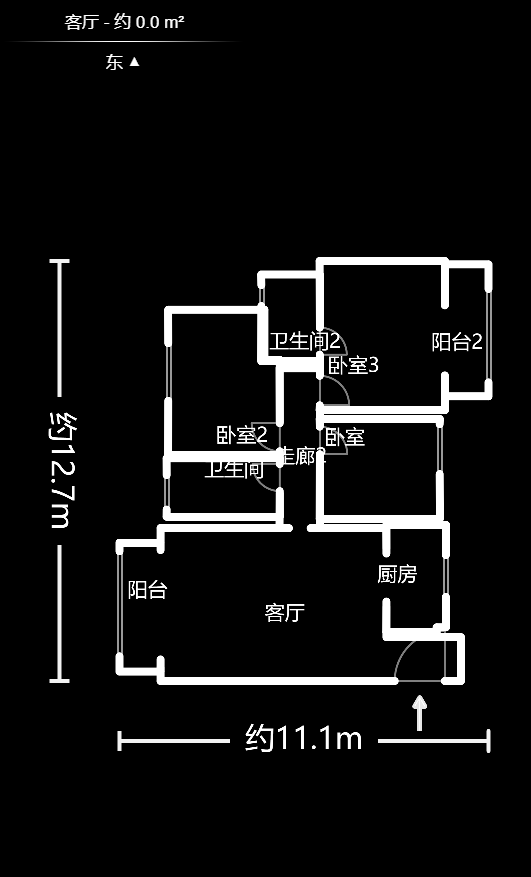 时代星城  3室2厅2卫   78.00万户型图