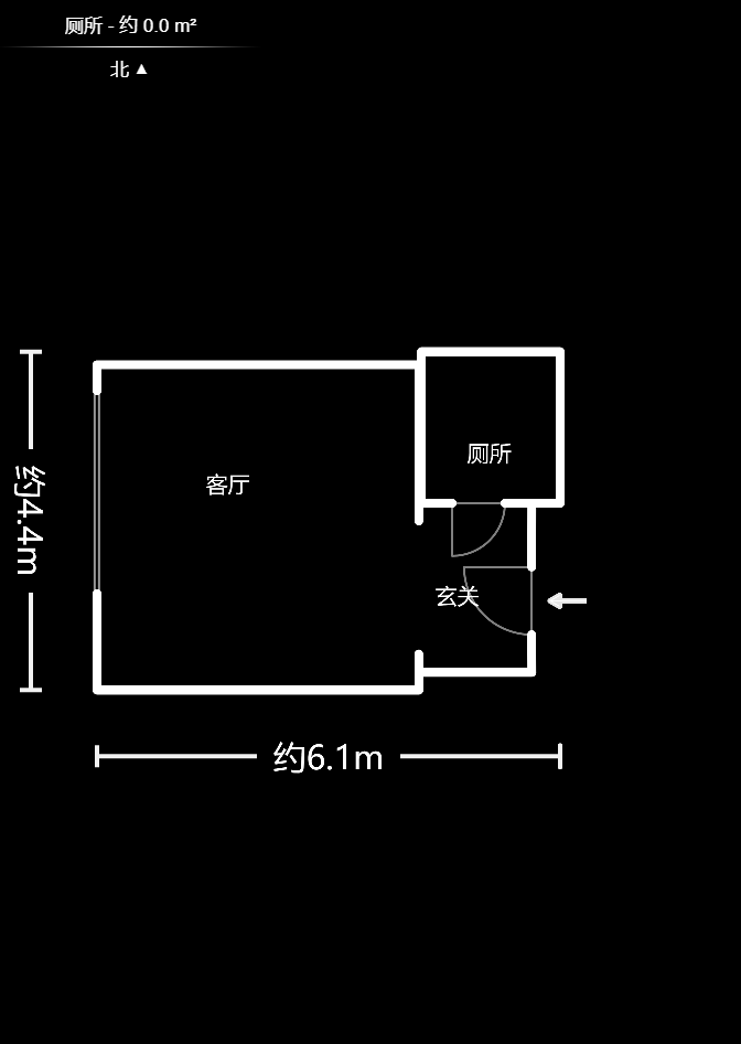 洋湖时代  1室1厅1卫   30.00万户型图