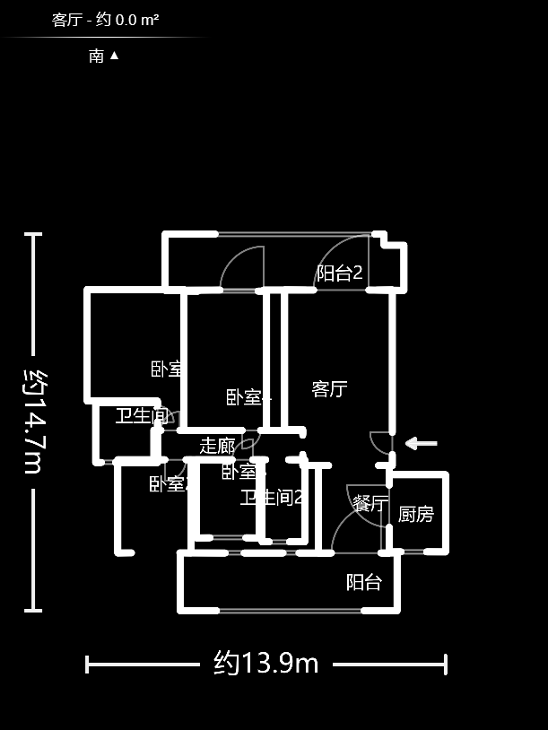 康桥长郡  4室2厅2卫    4000.0元/月室内图1