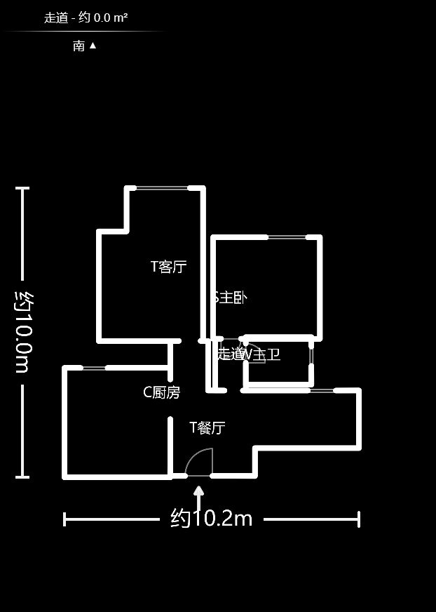五矿万境水岸一期（万境水岸嘉苑）  2室2厅1卫   89.80万户型图