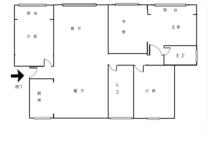 欣佳花园  4室2厅2卫   118.00万客厅