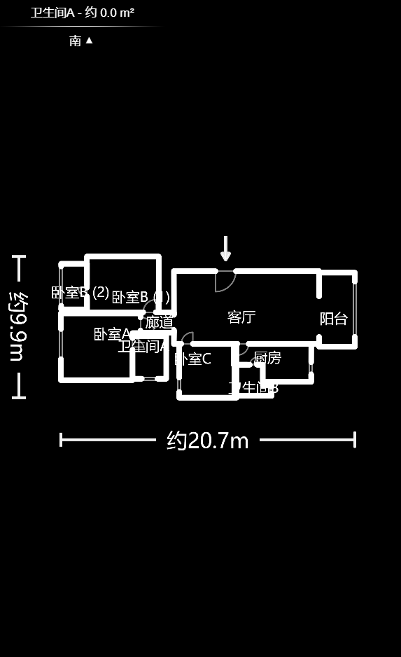 永宏佳園  3室2廳1衛(wèi)    115.0萬戶型圖