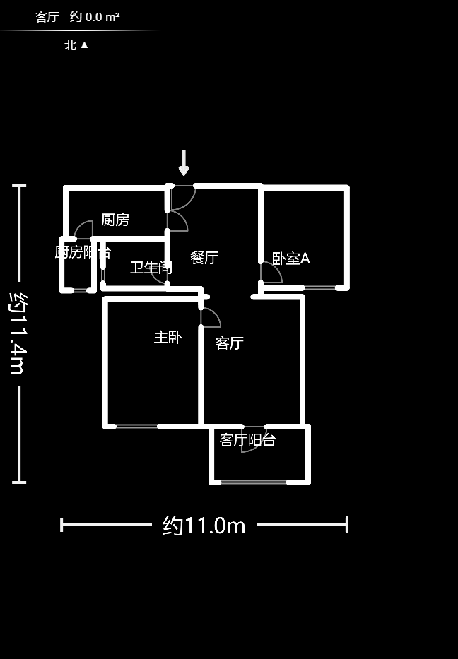 盛世耀凯  2室2厅1卫   70.00万户型图
