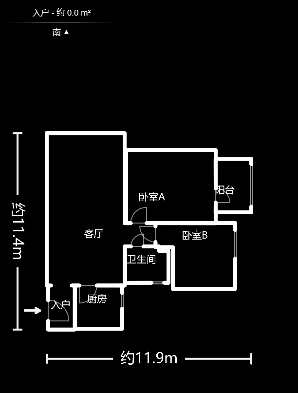 建发汇金国际  2室1厅1卫    116.0万户型图