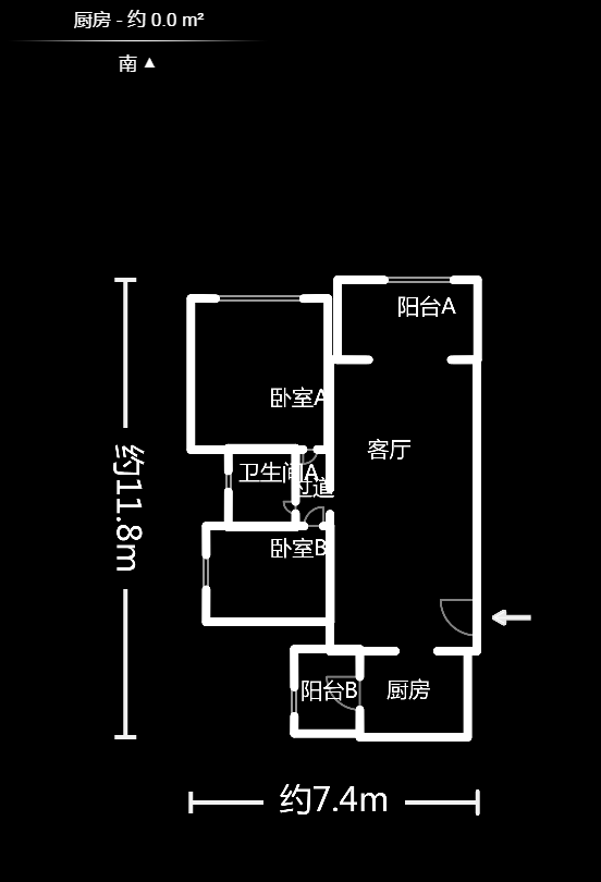 长大彩虹都  3室2厅1卫   99.60万户型图