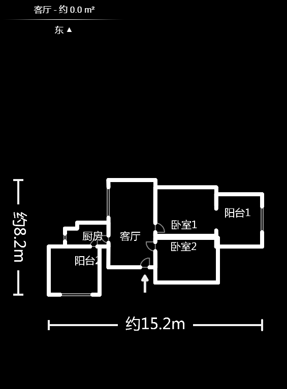 桂花路电信宿舍  2室1厅1卫    46.0万户型图