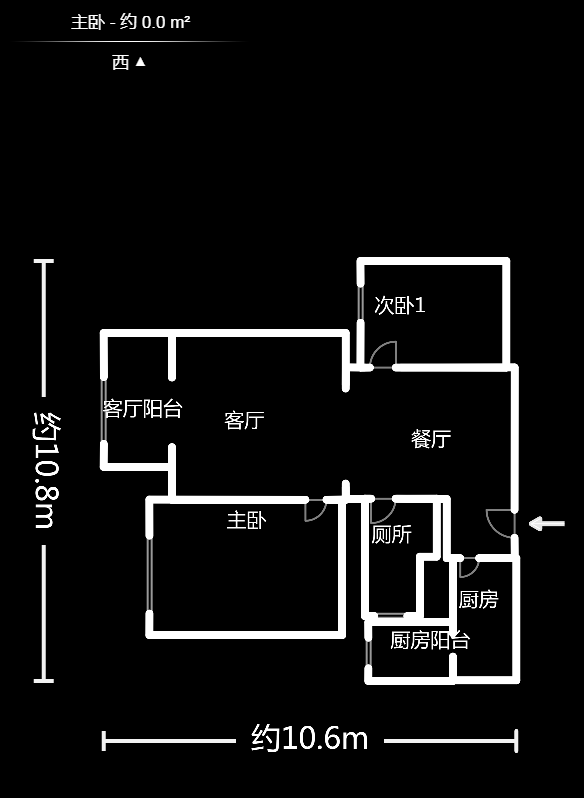 世茂铂翠湾一期  2室2厅1卫   138.00万户型图