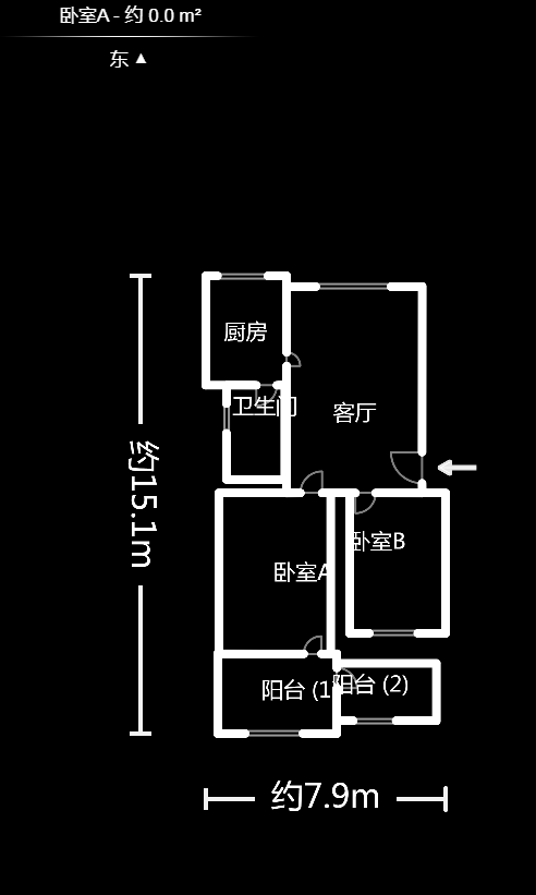 湖南邮电职业技术学院  2室1厅1卫    55.0万户型图
