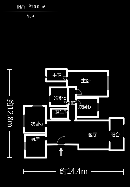 高域自然城  3室2廳2衛(wèi)    66.8萬戶型圖