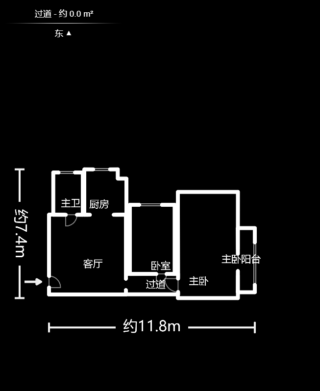尚都花园城  2室2厅1卫   38.80万户型图