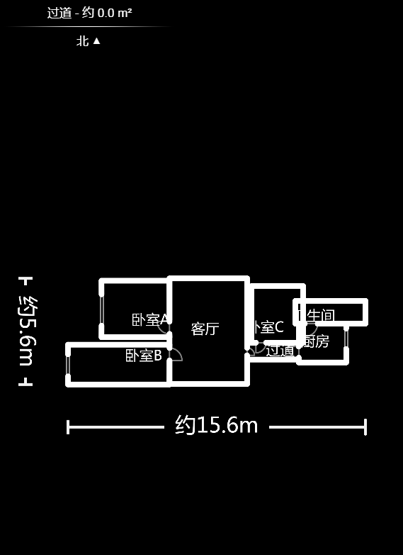 长沙文化广场生活小区  3室1厅1卫   51.80万户型图