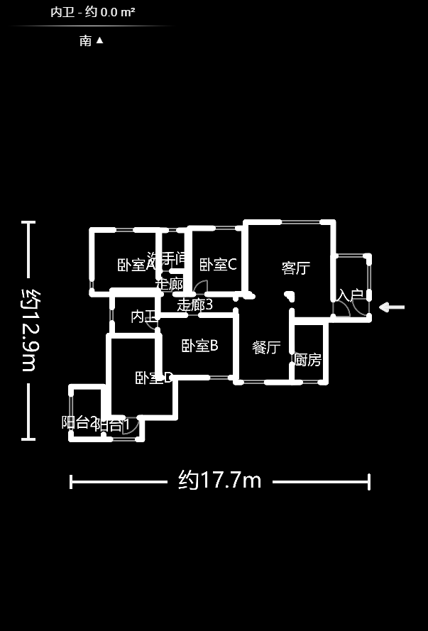 凯乐湘园  4室2厅2卫   158.80万户型图