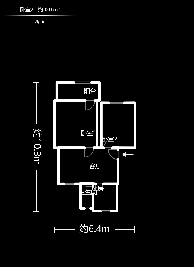 蒋家垅社区  2室1厅1卫   40.00万户型图