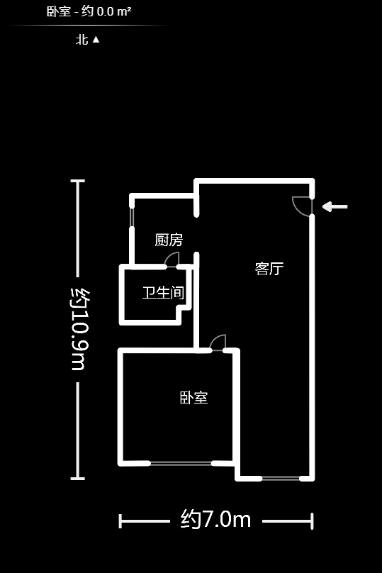 巧克力空间（建鸿达现代大厦）  2室1厅1卫    48.8万户型图