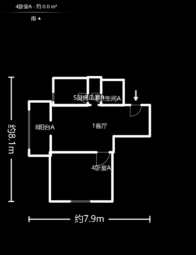 瑞都豪庭  1室1厅1卫   45.00万户型图
