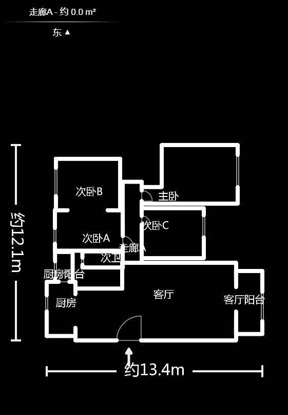 银桂苑  4室2厅2卫   164.00万户型图