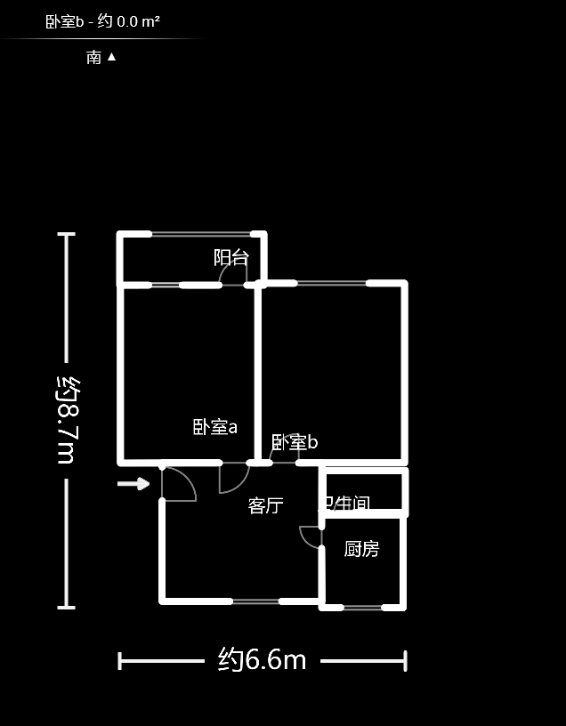 中石化西南石油局单位房（中南石油局四普基地花园小区）  2室1厅1卫   1000.00元/月室内图1