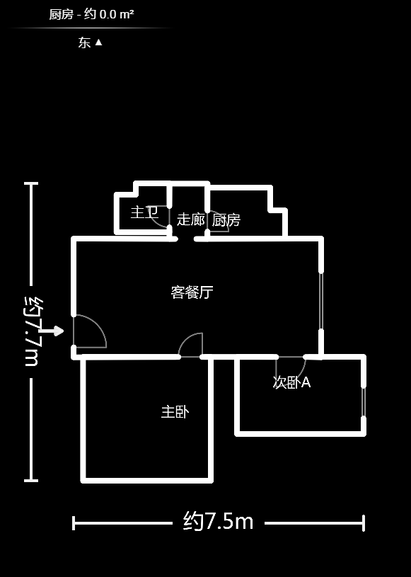 博林云棲  2室1廳1衛(wèi)    58.0萬戶型圖
