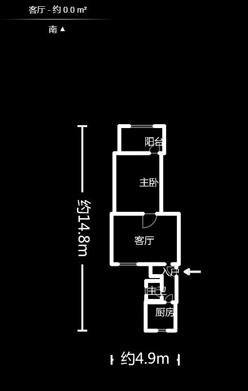 开福区长沙银行宿舍  1室1厅1卫   36.60万户型图