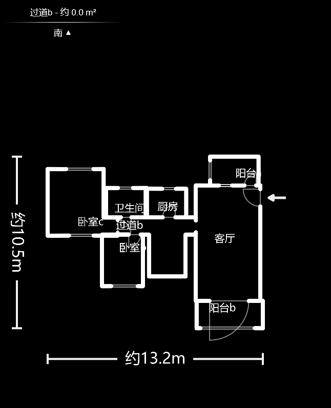 恒大城  3室2厅1卫   88.00万户型图