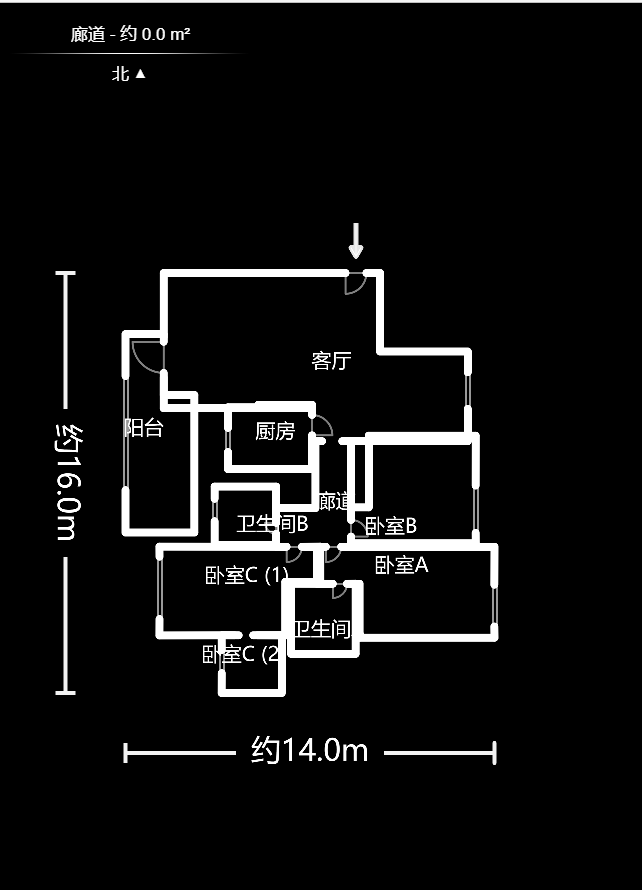 华菱蓝调国际（华菱.香墅美地）  3室2厅2卫    118.4万户型图