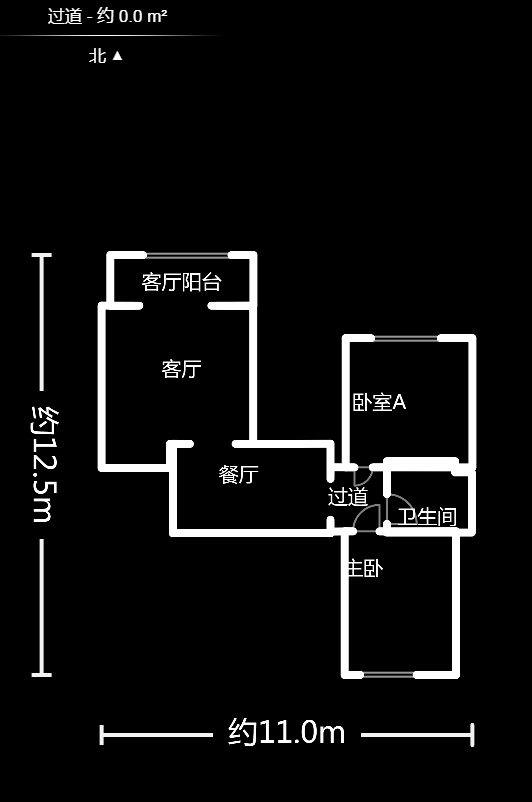 龙王港社区  2室2厅1卫   72.00万户型图