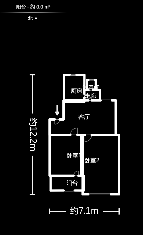 三湘小区  2室1厅1卫   32.80万户型图