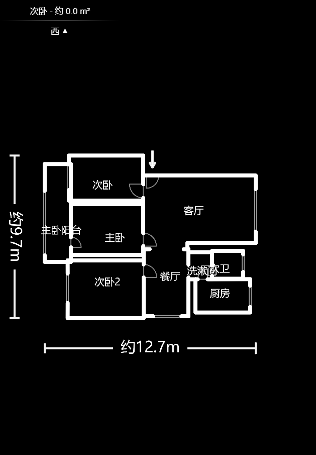 湘衛(wèi)花苑  3室2廳1衛(wèi)    82.8萬(wàn)戶型圖