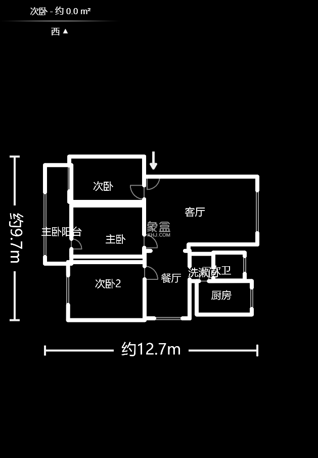 湘卫花苑  3室2厅1卫    82.8万户型图