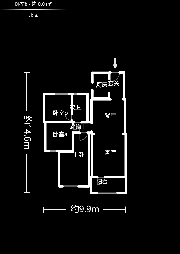 中海梅溪湖壹号  3室2厅1卫   171.00万户型图