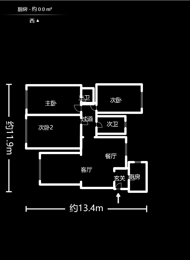 新民路顺泰阁  4室2厅2卫    176.0万户型图