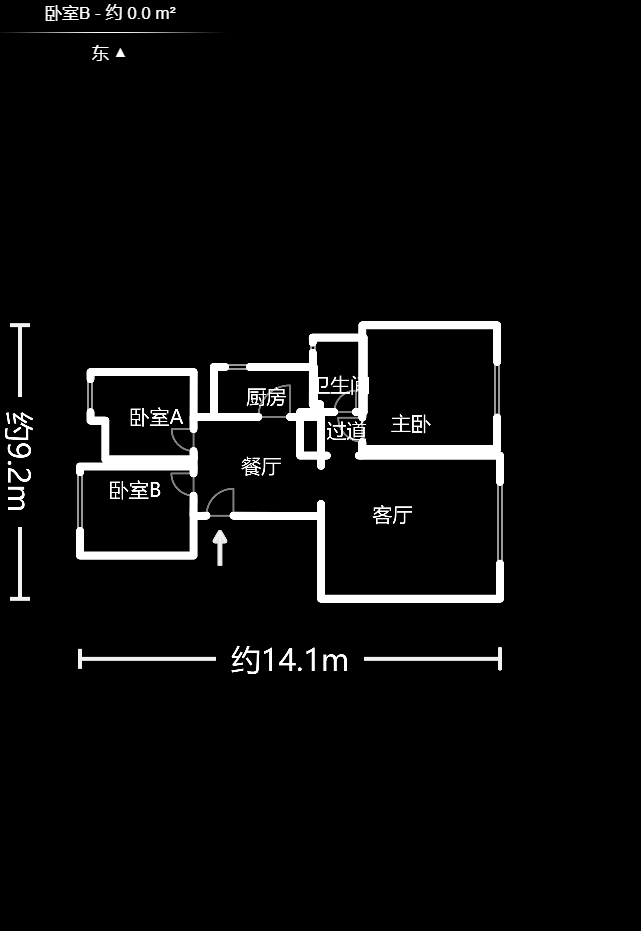 西铁馨寓（西铁领寓）  3室2厅1卫    68.0万户型图
